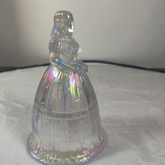 Lenox Imperial Glassware Vintage Bride Lady Bell. Irridescent, 6.5" Tall.Perfect - Picture 4 of 7